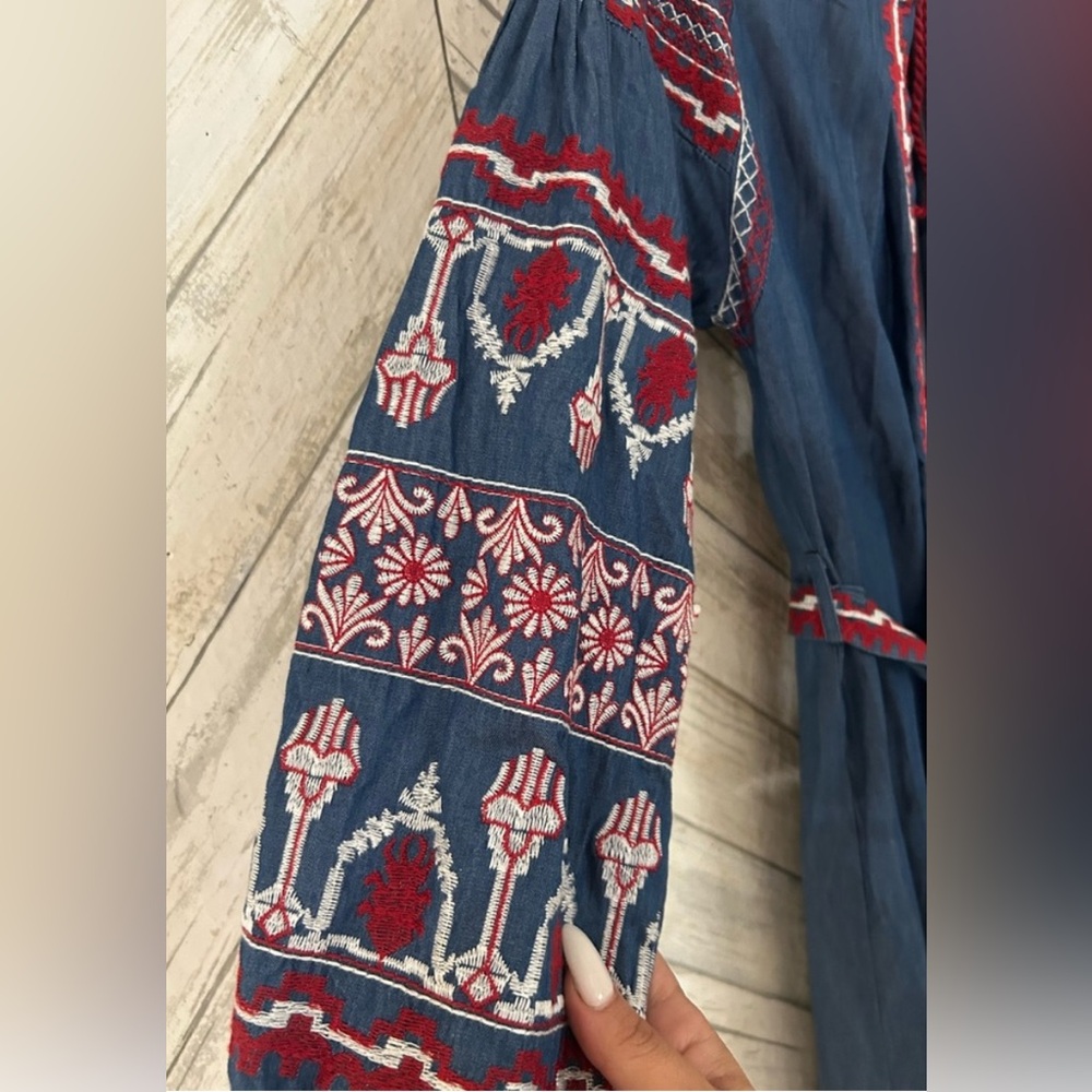 L’Atiste embroidered chambray maxi dress - Picture 6 of 12